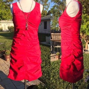 THE LIMITED Size 2 NWOT Red Rouched Sleeveless Sheath Bodycon Mini Dress